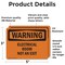 Signmission Electrical Room Not An Exit OSHA Warning Sign, Vinyl Decal, 5in W x 3.5in L, 2PK OS-2PACK-WS-D-35-L-12098 - alternate 2